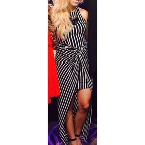 Hot & Delicious Black and White Stripped Dress